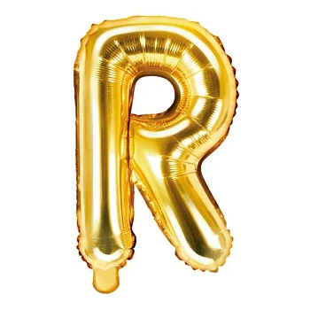 Guld folieballon bogstaver "R" 35cm