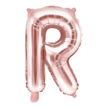 Folieballon bogstav "R" rosegold 35cm festartikler