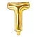 Guld folieballon bogstaver "T" 35cm