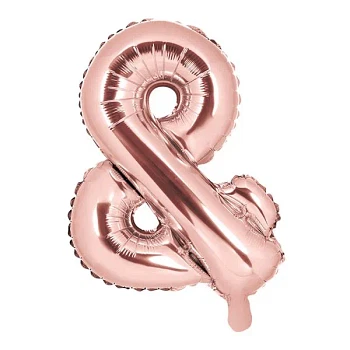 Folieballon bogstav "&" rosegold 35cm festartikler