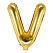 Guld folieballon bogstaver "V" 35cm