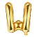 Guld folieballon bogstaver "W" 35cm