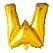 Folieballon bogstav W guld 41cm festartikler