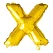 Folieballon bogstav X guld 41cm festartikler