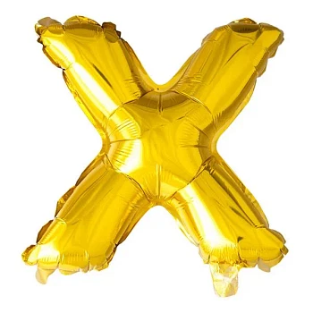 Folieballon bogstav X guld 41cm festartikler