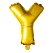 Folieballon bogstav Y guld 41cm festartikler
