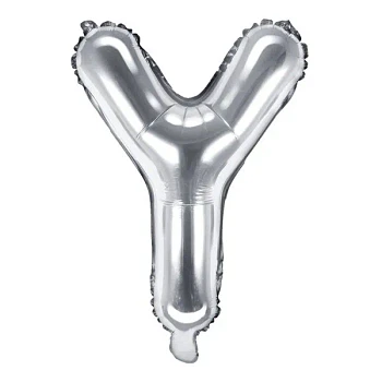 Folieballon bogstaver "Y" sølv 35cm