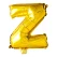 Folieballon bogstav Z guld 41cm festartikler