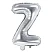 Folieballon bogstaver "Z" sølv 35cm