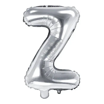 Folieballon bogstaver "Z" sølv 35cm