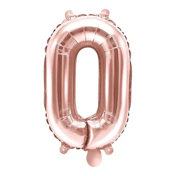 Folieballon tal "0" rosegold 35cm talballon