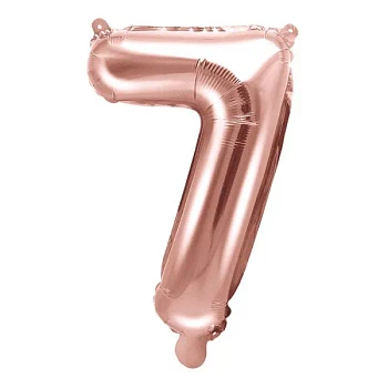 Folieballon tal "7" rosegold 35cm talballon