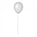 Ballonklemme med bånd hvid, 100 stk. festartikler
