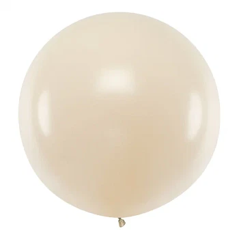 Kæmpe ballon rund beige pastel 1m festartikler