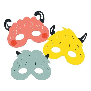 Masker Monster,  6 stk. festartikler