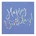 Servietter Happy Birthday blå/sølv 33cm x 33cm, 20 stk. festartikler