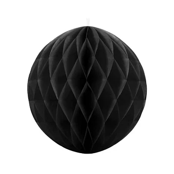 Honeycomb papirkugle sort 30cm