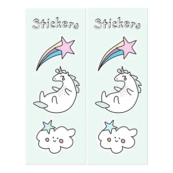 Slikposer Unicorn med stickers, 6 stk. festartikler