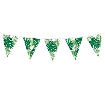 Vimpel Hawaii Aloha hvid/grøn 1,3m festartikler