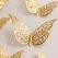 3D sommerfugl guld close up detalje med 3D effekt vægdekoration wallstickers
