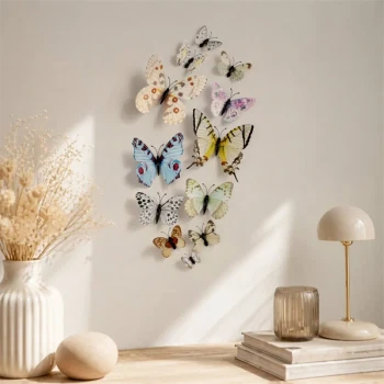3D sommerfugle hvide som elegant vægdekoration i moderne bolig med realistisk 3D effekt