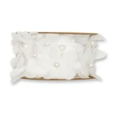 Blomster bånd Hvid 40mm x 3m