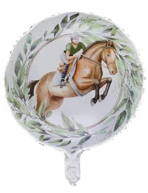 Heste Folie Ballon Rund Ø45cm 
