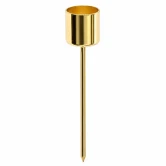 Advent lysholder på spyd i guld 12,5 cm – 4 stk.