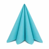 Aquablå Airlaid servietter 40x40 cm i kraftig stoflignende kvalitet