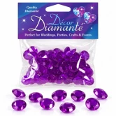 Ametyst lilla pynte diamanter 12 mm, 28 g i facetslebet akryl