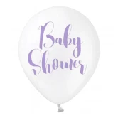 Balloner Baby Shower klar/lys lilla 30cm, 50 stk. festpynt