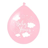 Balloner Baby Shower lys pink 30cm, 8 stk. festpynt
