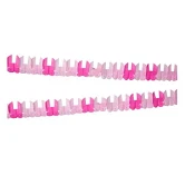 Guirlande Barnevogn pink 16cm x 6m festartikler