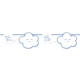 Guirlande Baby Shower / Hello World lyseblå 4m festartikler