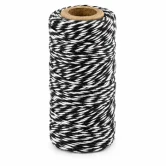 Baker's Twine hvid sort 50 m dekosnor på rulle