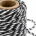 Close-up af Baker\'s Twine hvid sort dekosnor med snoet struktur