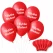 Røde balloner med teksten Tillykke Student – pakke med 10 stk til studenterfest