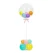 Ballonstativ klar 72cm festpynt