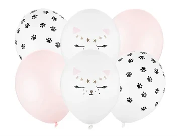 Balloner Katte mix 30cm, 6 stk.