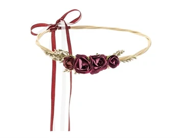 Blomster Krone, Rød, 18 cm  