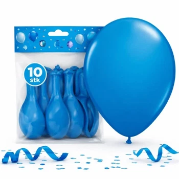 Blå balloner 30 cm 10 stk pakke med latex balloner til fest og fødselsdag