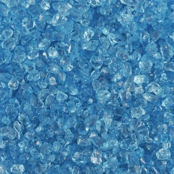 Dekorationsglas blå 2-4mm, 400g bordpynt