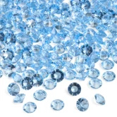 Pynte diamanter lyseblå 1,2cm, 200 stk. bordpynt