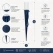 Infografik af blå roseæske 60 cm til én rose med FSC-certificering, satinbånd og mål – perfekt som studentergave.