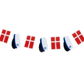 Guirlande Blå studenterhue og flag Dannebrog 16cm x 3m studenterpynt
