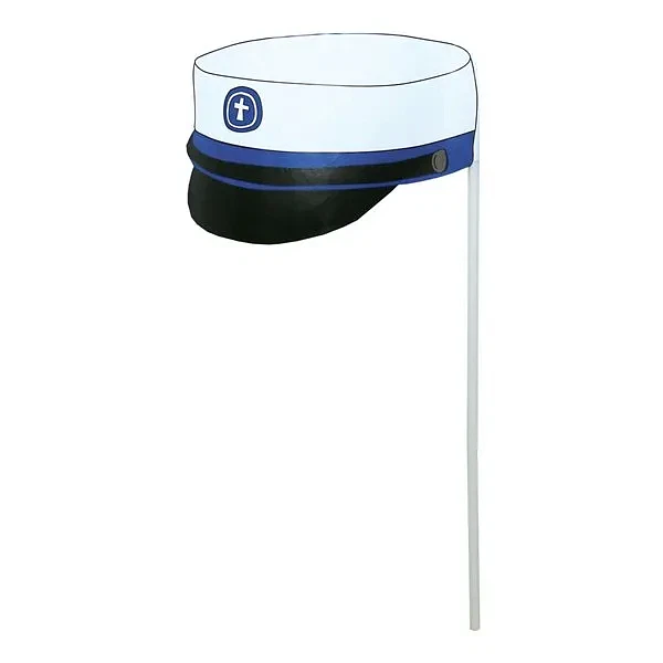 Studenterhue flag blå 50cm, 10 stk. studenterpynt