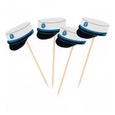 Kagetoppe Studenterhue mørk blå 7cm, 30 stk. studenterpynt