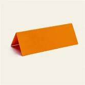 Bordkort 10x7 cm orange tekstureret karton 10 stk til borddækning