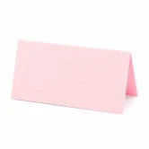 Bordkort 10x7 cm rosa tekstureret karton til bryllup konfirmation og fest