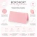 Infografik med rosa tekstureret bordkort 10x7 cm og produktfordele til bryllup konfirmation barnedåb og fest